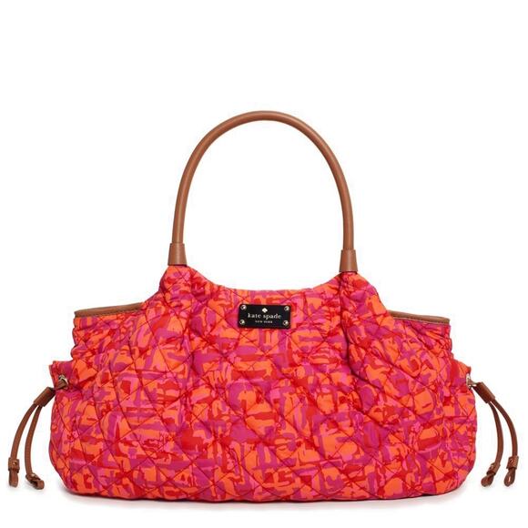 Kate Spade Bright Print Newbury Park Puffy Quilted Stevie Baby Bag - Picture 1 of 8